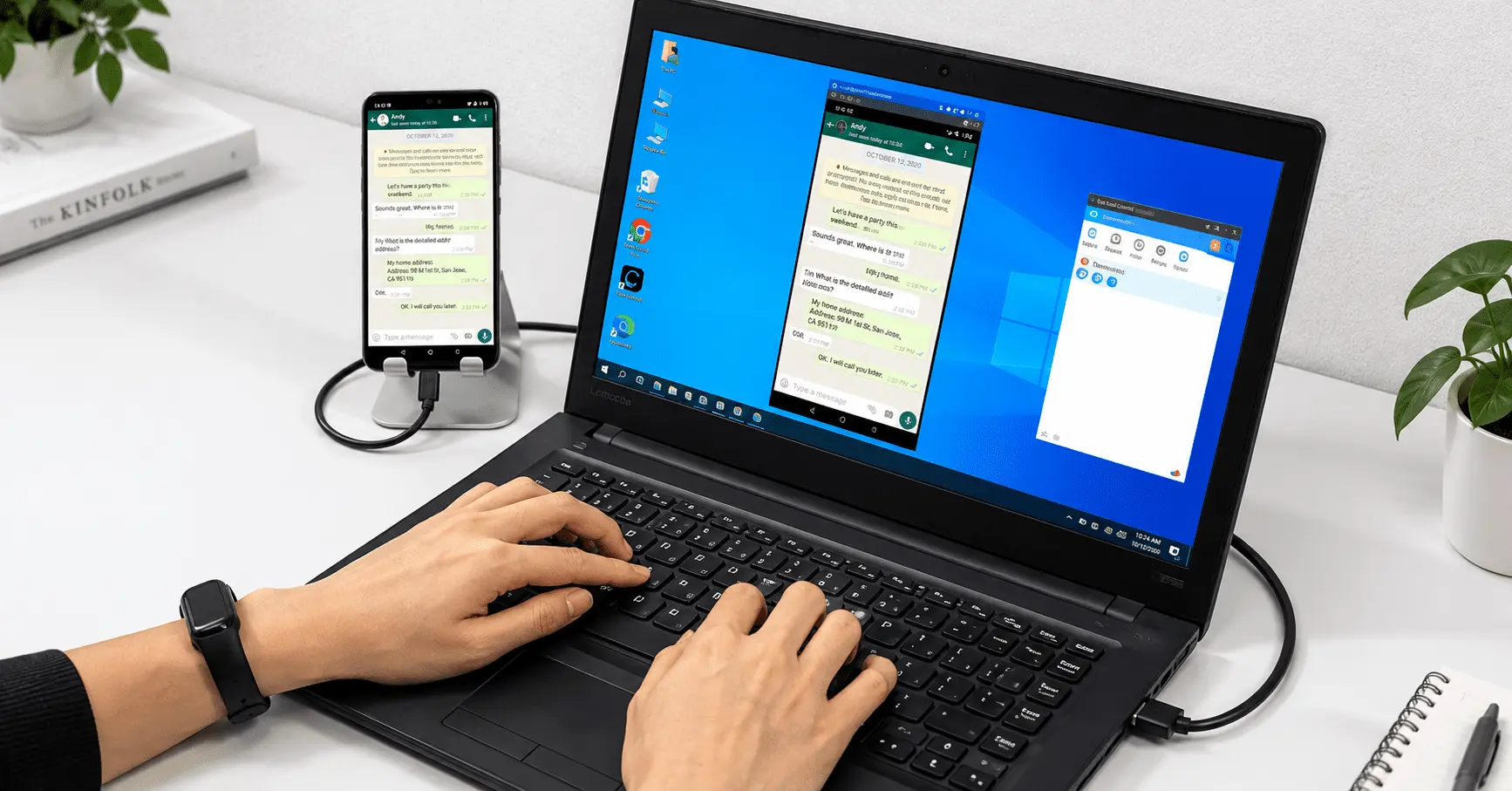 control android with keyboard and mouse