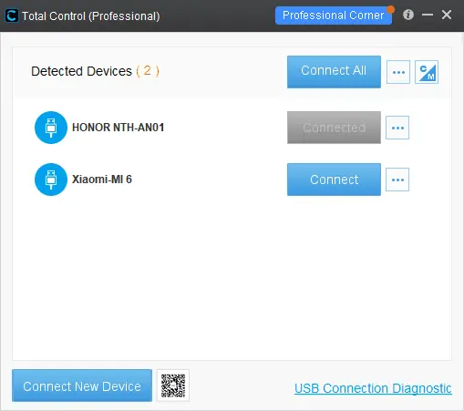Multi-device Android automation with Total Control MDCC