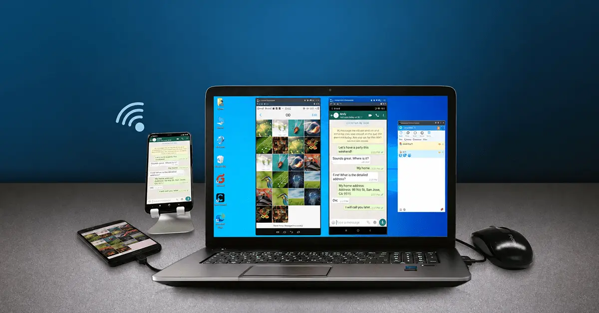 screen mirroring android to pc