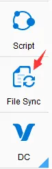 File Sync button in the Total Control sidebar