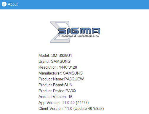 Total Control Device Information