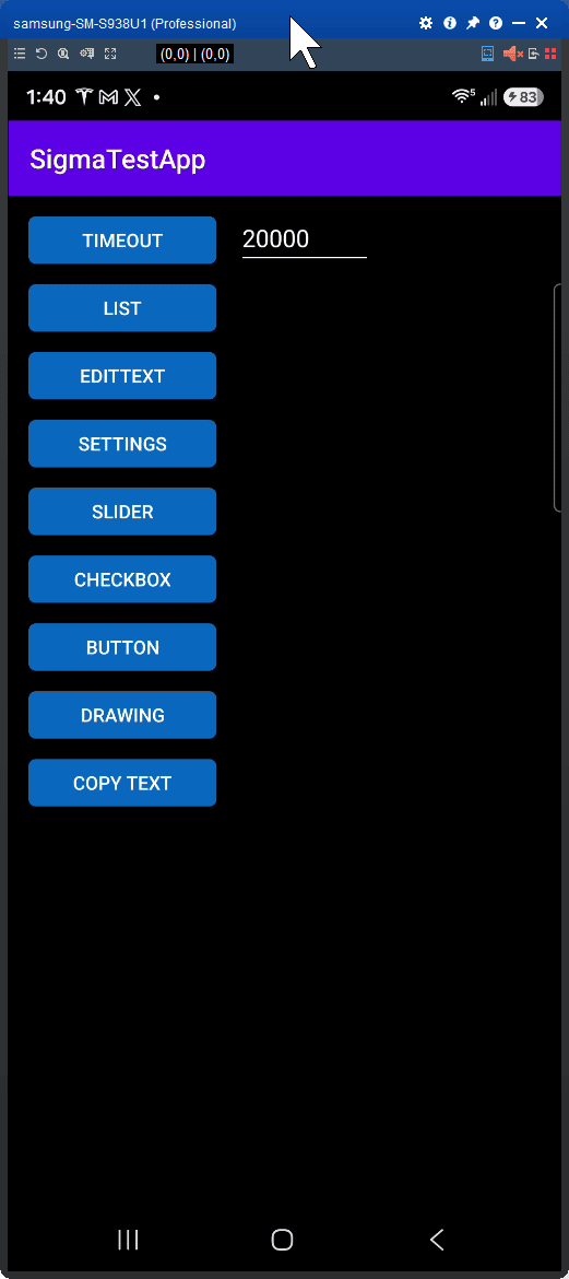 Total Control Device Window