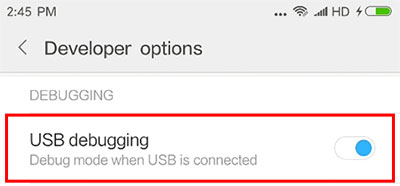 How to quickly turn on the phone ‘USB debugging’