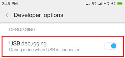 How to quickly turn on the phone ‘USB debugging’