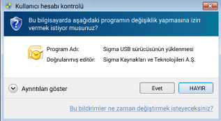 Sürücünün bilgisayarda değişiklik yapmasına izin ver