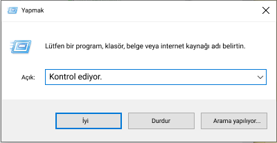 Denetim Masası'nı açma