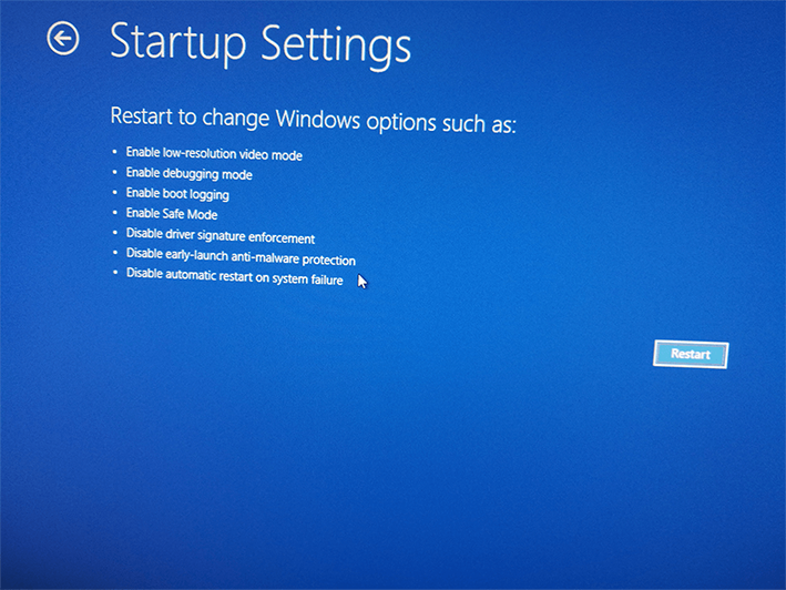 Win10'da sürücü zorunlu imzalarını devre dışı bırakma